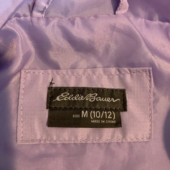 Eddie Bauer Jacket Girls Medium Lilac Lavender Full Zip Hoode LongSleeve Outdoor - Picture 8 of 13